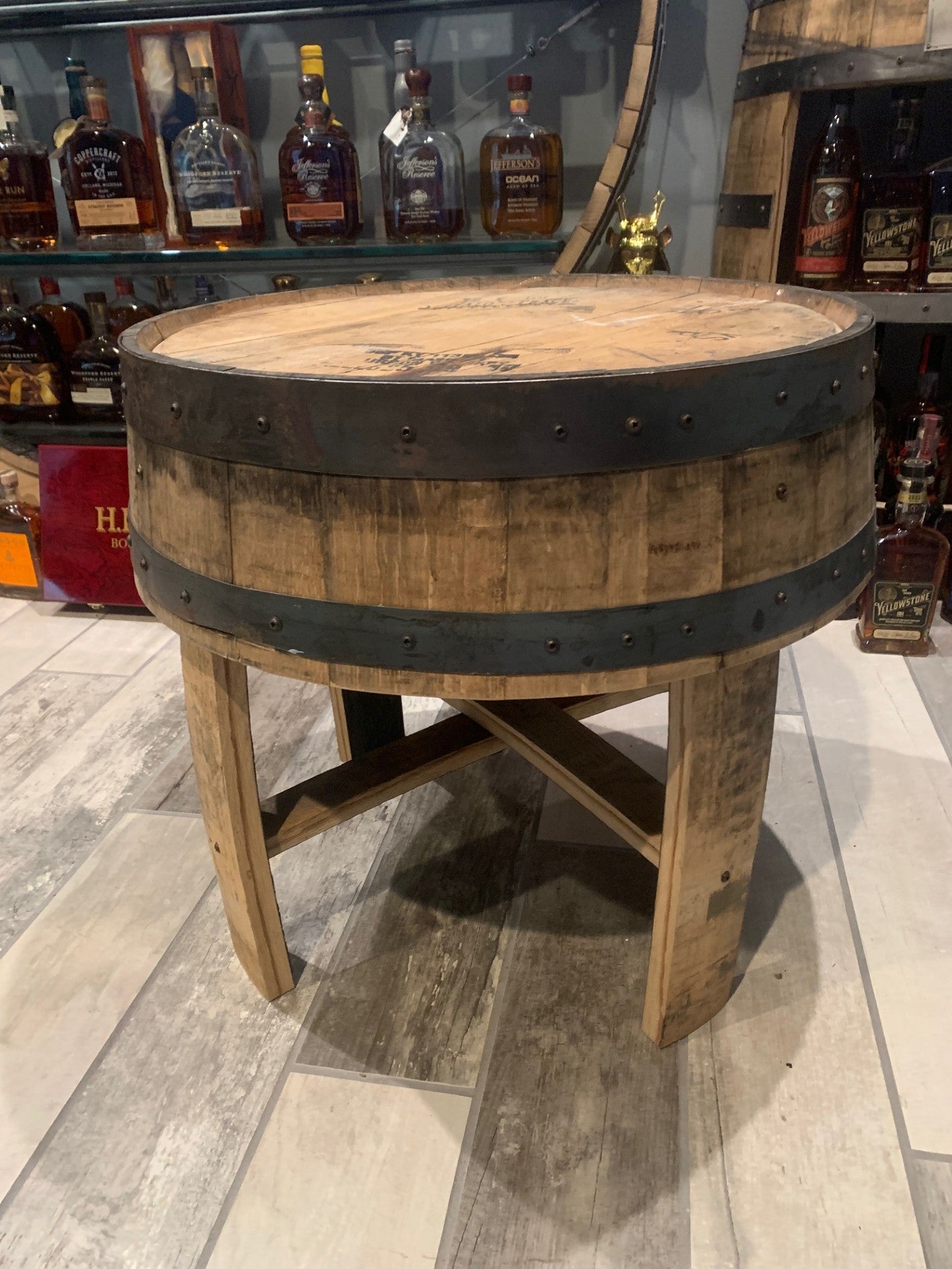 Buffalo Trace Barrel End Table