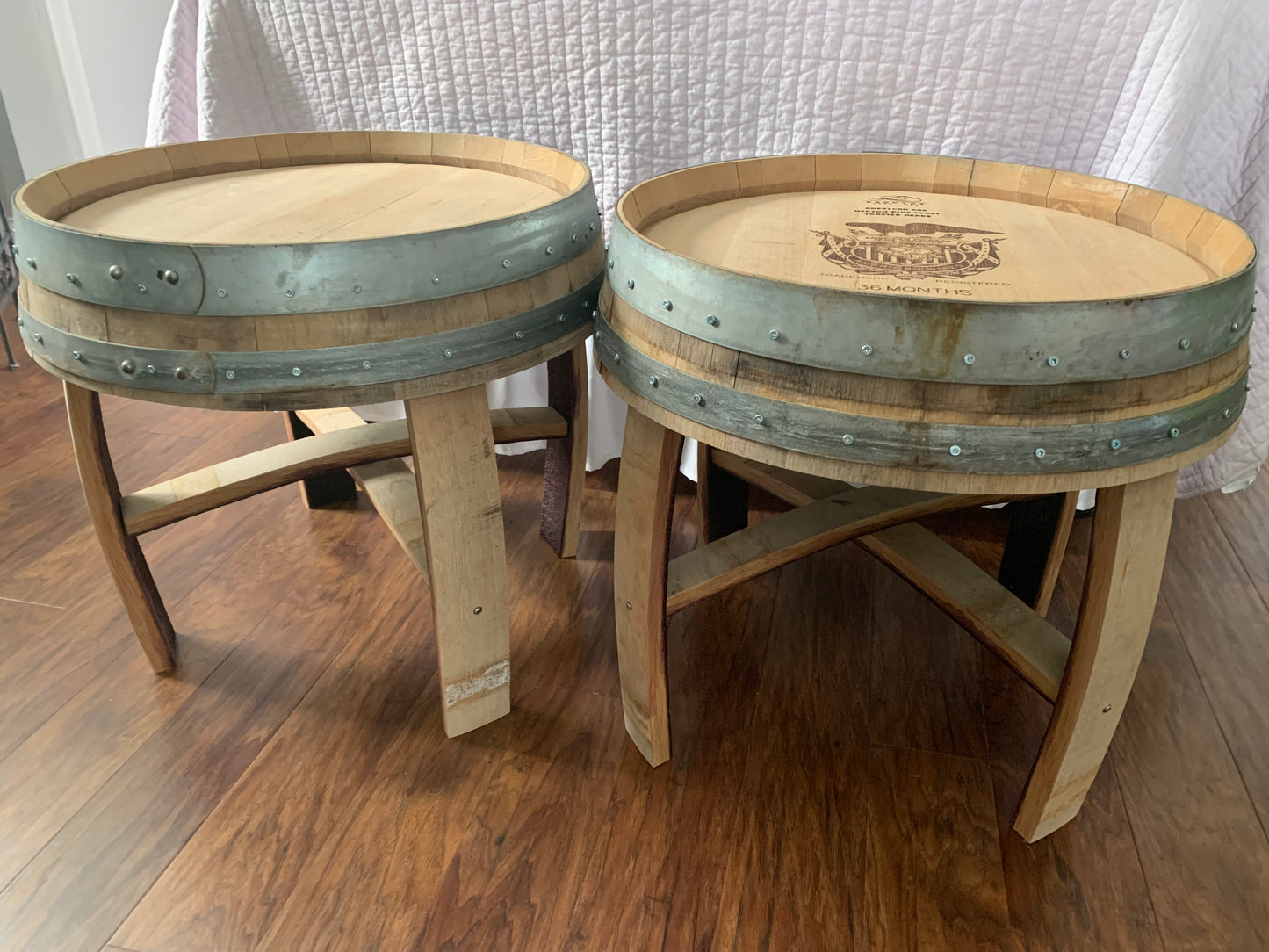 Barrel End Table Set
